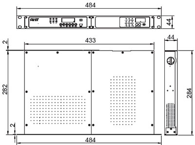 FMST-FXR061吸氣式感煙火災(zāi)
探測(cè)器與電源橫向裝配圖